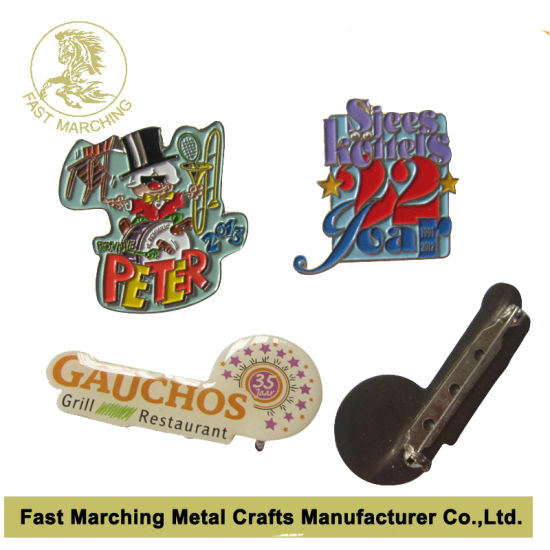 Custom Two Parts Fixed Enamel Cheap Lapel Pin Emblem Badges