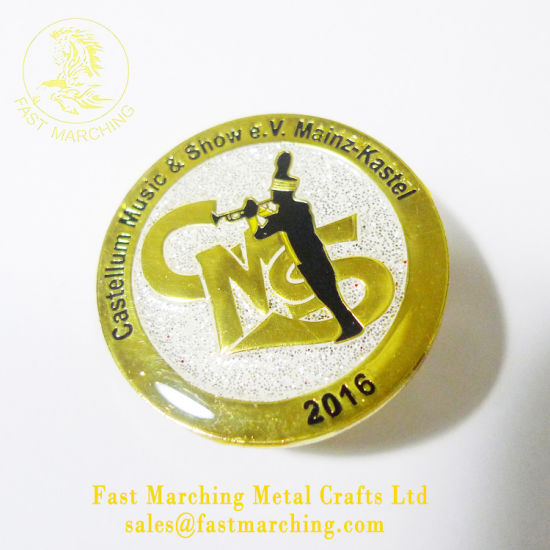 Cheap Custom Promotional Die Cast Letter Pin Metal Lapel Badges