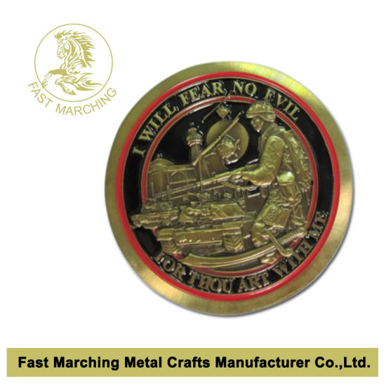 Both Sides Souvenir Challenge Military Coin with Diamond Edge Factory