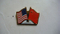 Cutom Glitter Event National Flag Football Tinplate Emblem Pin Badges