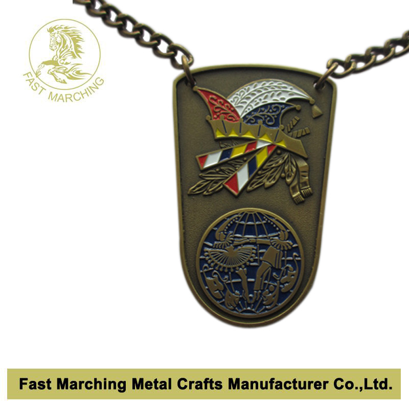 Metal Sports Medal with 3D Effect, Medallion with Crystals (stones)