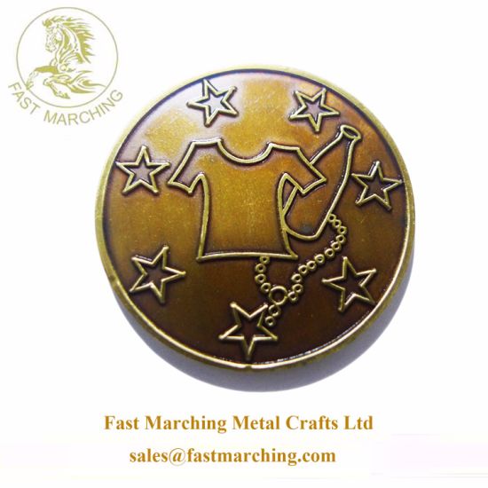 Custom Ancient Commemorative Car Souvenir Tinplate Metal Dash Coin