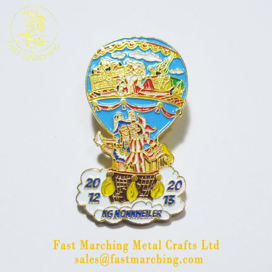 Custom Good Quality Metal Alligator Clip Pin Material Enamel Badge