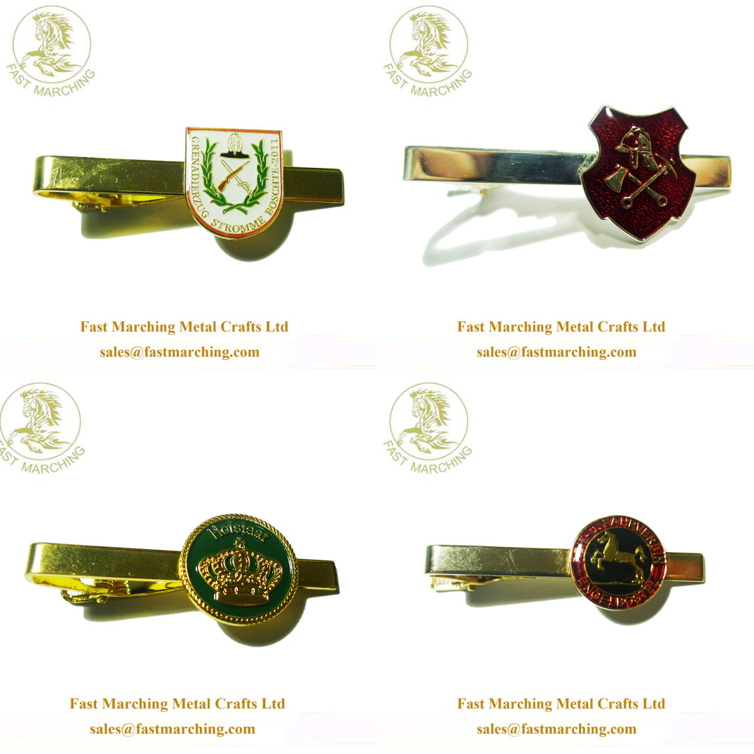 Custom Good Quality Necktie Monogrammed Tie Metal Mens Collar Clips