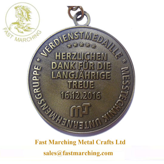 Custom Bronze Sports No Minimum Engraved 3D Metal Grappling Medal