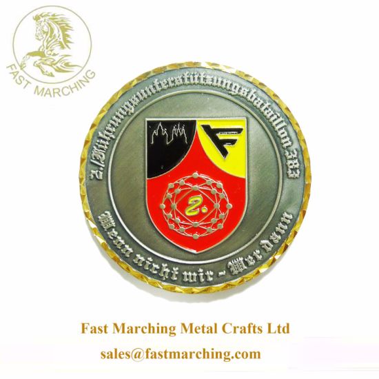 Custom Best Quality Firefighter Challenge Zinc Alloy Double Tires Coin