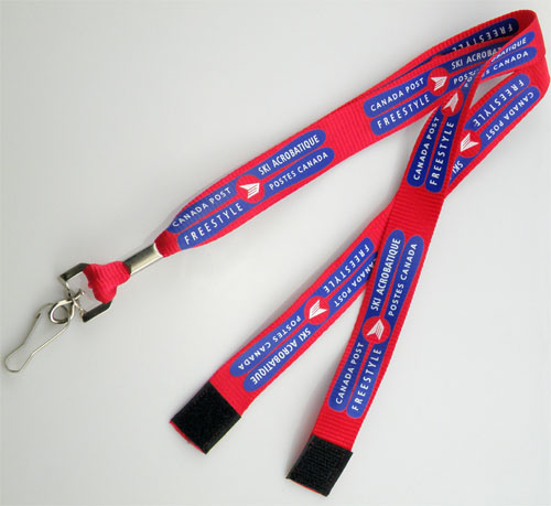 Cmyk Printing Polyester Lanyards Ribbon Strap with Safety Hook Clip