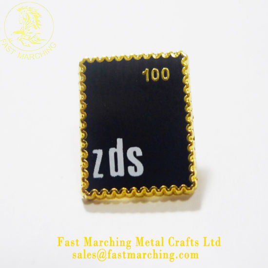 Wholesale Custom Cheap Metal Diamond Shape Pin Rectangle Badge Magnet