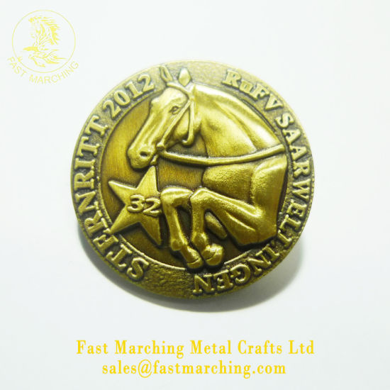 Custom Suit Badge 3D Die Casting Zinc Alloy Medal Engraving