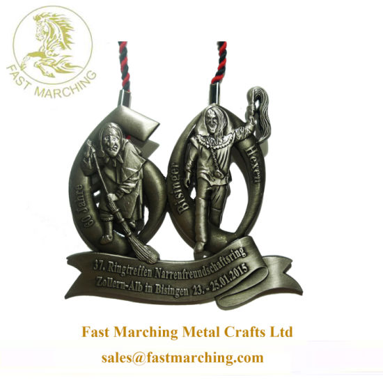Custom OEM 3D Finisher Silver Souvenir Medallion Metal Dog Medals