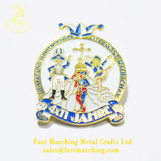 Custom Factory Price Button Material Metal Badge Enamel Pin