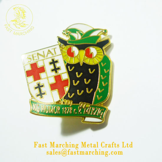 Custom Magnetic Back Ribbon Metal Plate China Suppliers Badge Pin