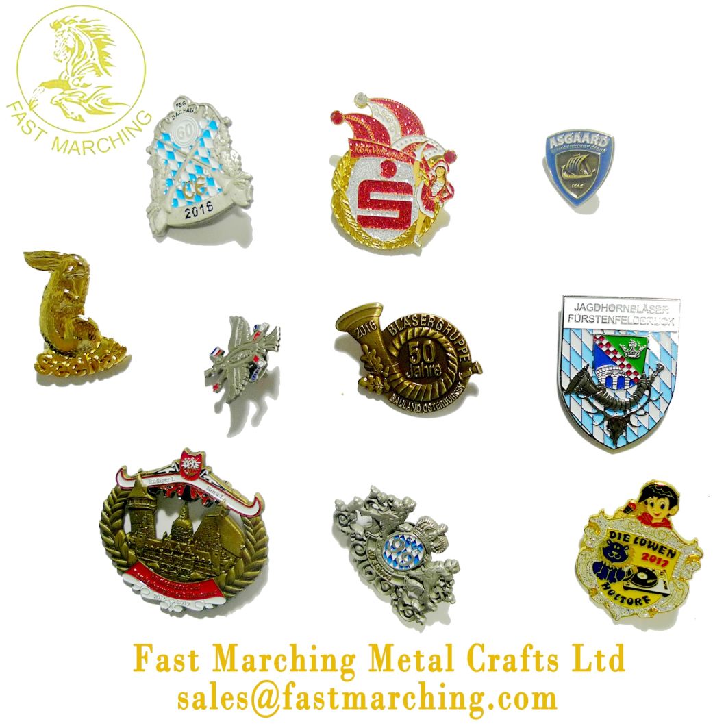 Cutoms 3D Conference Security Guard Engraved Diamond Commander Enamel Badge