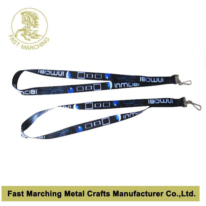 Custom Woven Neck Lanyards with Detachable Buckle Ribbon Strap