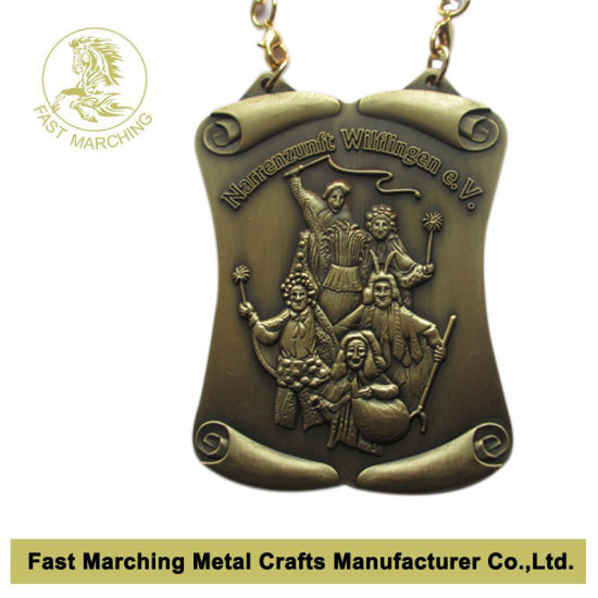 Metal Sports Medal with 3D Effect, Medallion with Crystals (stones)