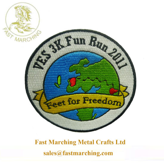 Custom Customized Fabric Plaque Awards Embroidered Badge Adhesive Clothing Patches