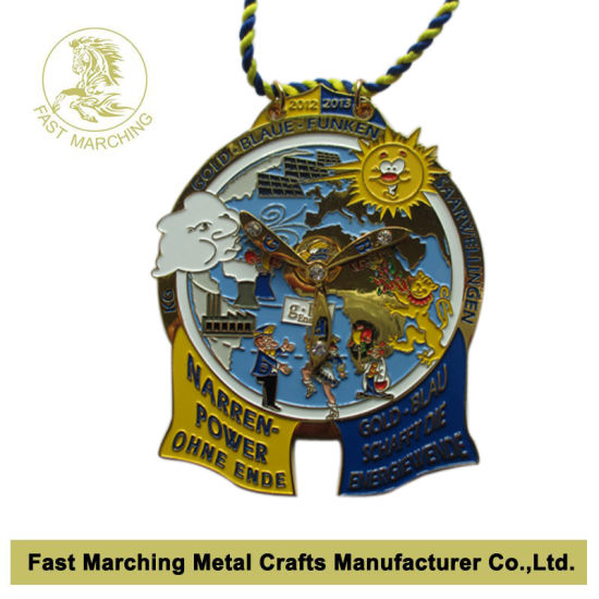 Cutom Sports Running Marathon Carnival Metal Medallion Trophy Medal Factory