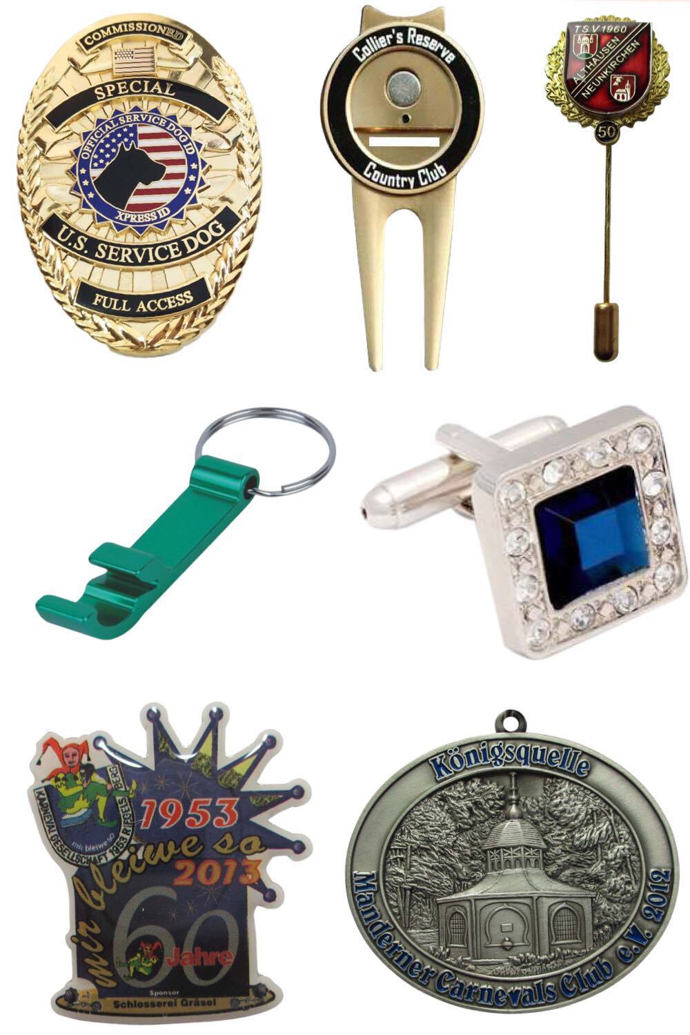 Wholesale Metal Flag Police Company Airplane Emblem Lapel Pin Badge