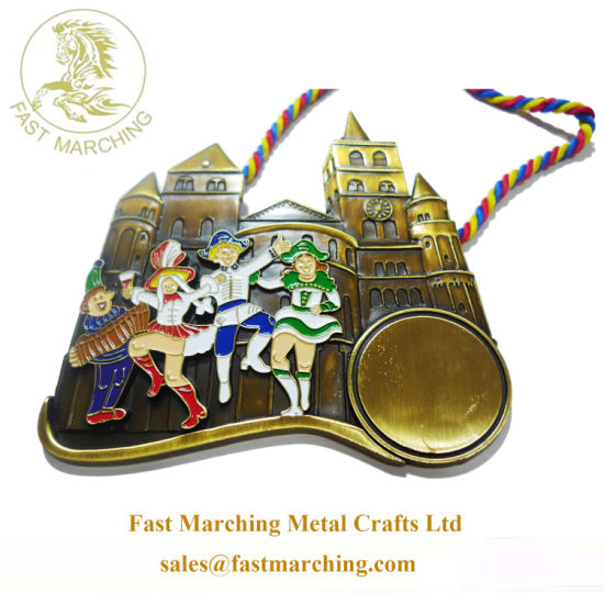 Cheap Custom Medallion Pendant Fiesta Medal with Ribbon