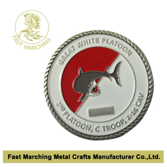 Custom Souvenir Military Challenge Coins with Flat Curved Edges