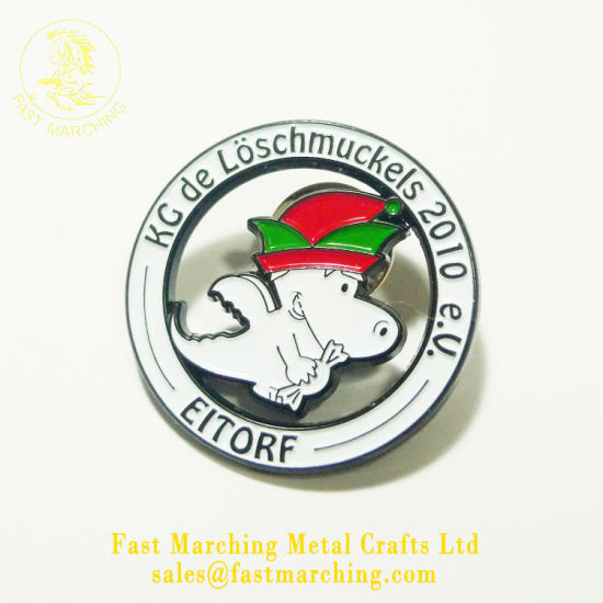 Factory Price Custom Safety Pin Metal Reel Retractable Collar Badge