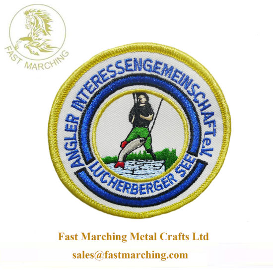 Factory Wholesale Custom Badge Textile Awards Embroidered Patches No Minimum