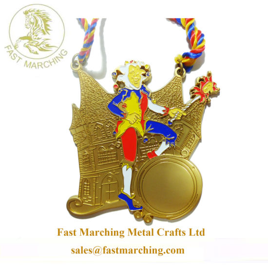 Wholesale Cheap Award Lanyard Enamel Square Metal Carnival Medal