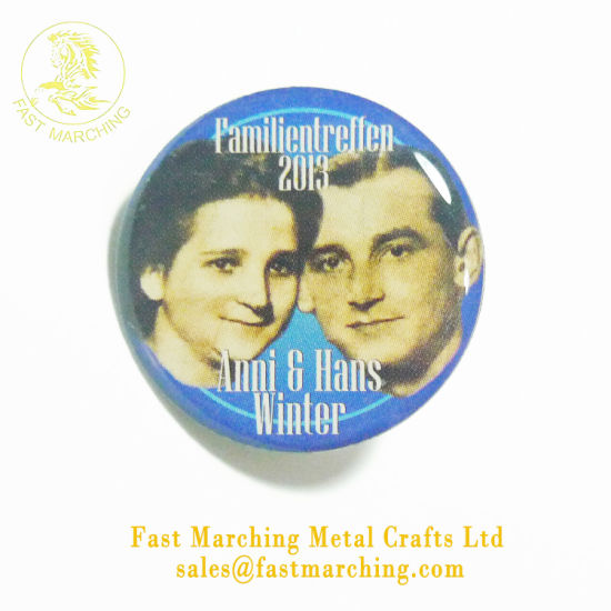 Custom Personalized Gift Printing Lapel Pin Making Supplies Wedding Badge