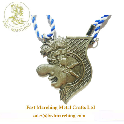 Cheap Custom Die Cast Neck Ribbons for Carved Medallion Bronze Medal