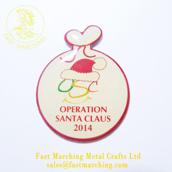 Promotion Custom Magnet Suit Letter Lapel Pin Epoxy Printed Badge