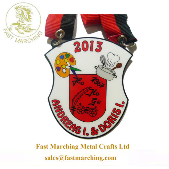 Custom Medallion Pendant Childrens Fabric Ribbon Printing Sports Day Medals