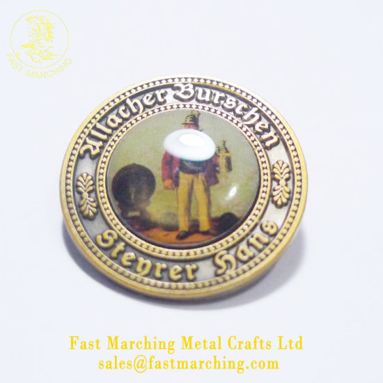 Custom Good Quality Printed Tag Metal Mini Button Tin Badge