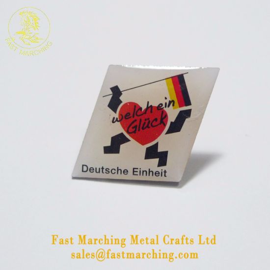 Custom Personalized Badge Magnet Epoxy Stainless Steel Printing Lapel Pin