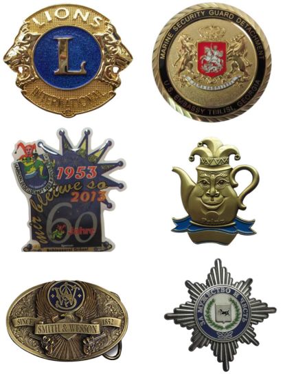 Printed Brass Steel Aluminum Emblem Badge Insignia Lapel Pin