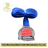 Custom Metal Antique Silver 3D Finisher Metal Medal for Events