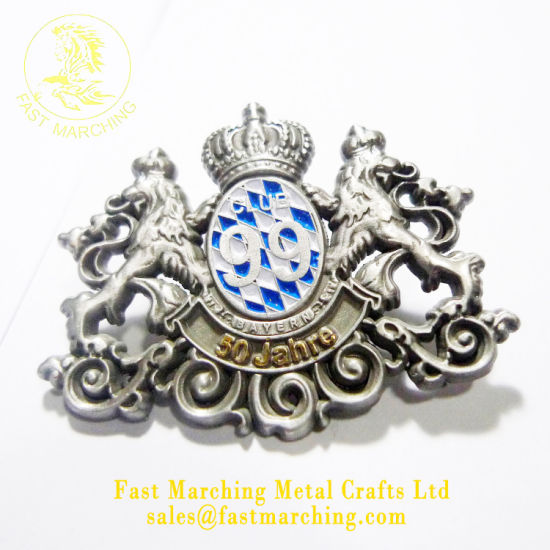 Custom Good Quality Cap Lion Lapel Pin Badge Metal Emblems