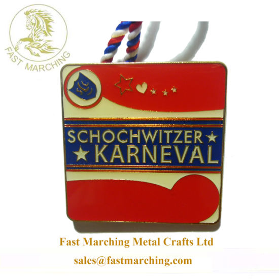 Custom Strap Square Printing Gift Kids Medals for Sports Day