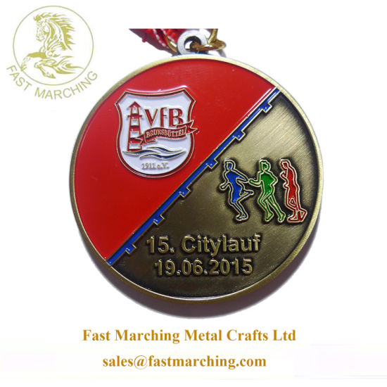Custom OEM Marathon Sport Zinc Alloy Enamel Race Medals