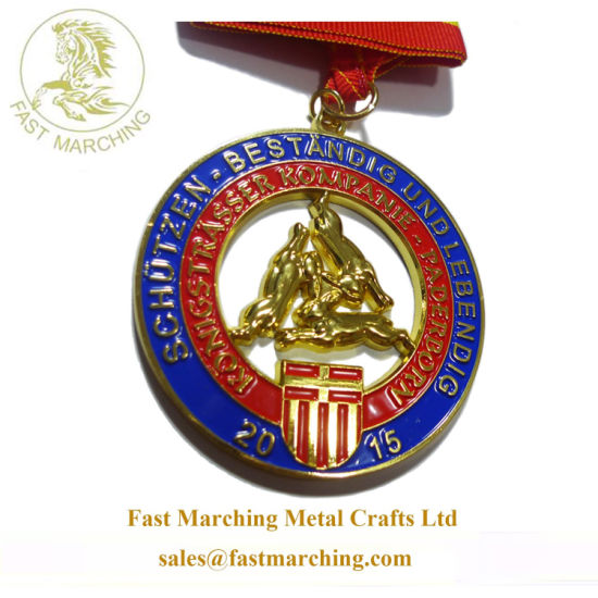 Custom Good Quality Sport Medallion Awards Marble Metal Jiu-Jitsu Medal