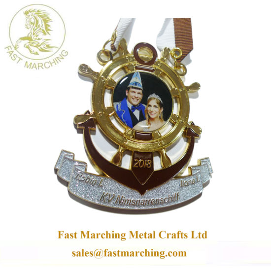 Custom Factory Price Sport Metal Strap Iron Printed Boat for Medals