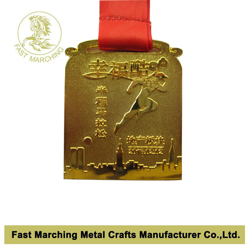 Sport Running Marathon Metal Medal, Medallion for Souvenir
