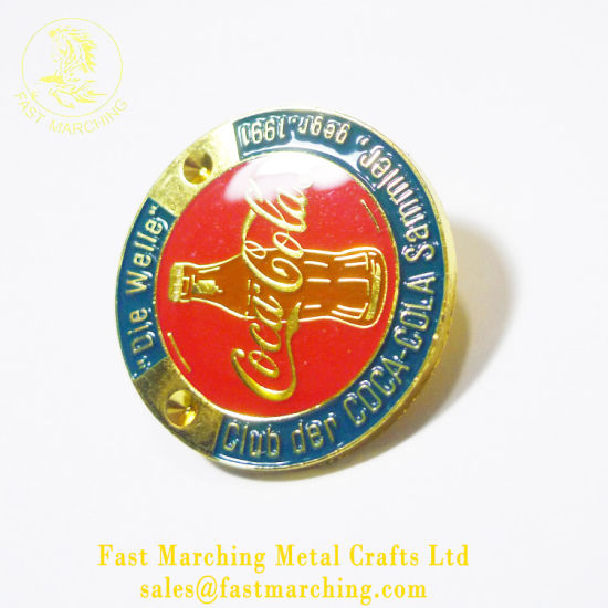 Custom Magnetic Lapel Pin Cap Material Emblems Metal Logo Badge