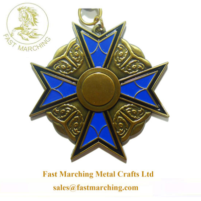 Custom Cheap Embossed Copper Plating Soft Enamel Brand 3D Medal