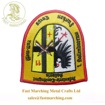 Custom Wholesale Factory Price Bullion Gun Manufacturer Patches Embroidery Badge