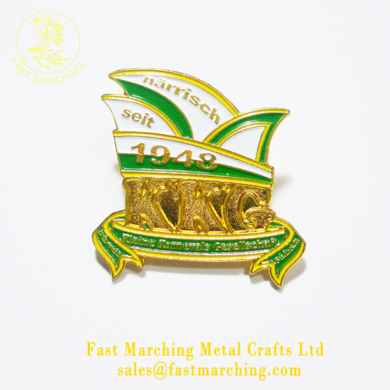 Custom Wholesale Tinplate Material Medal Emblem Chrome Enamel Badge Makers