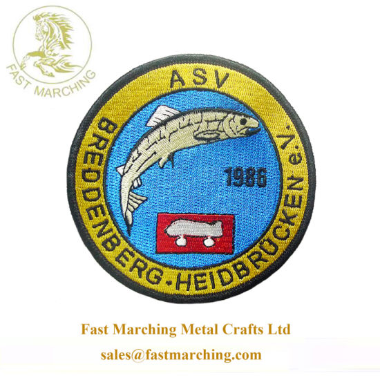 Wholesale Factory Price Badge Fish Cartoon Sew on Embroidery Patches
