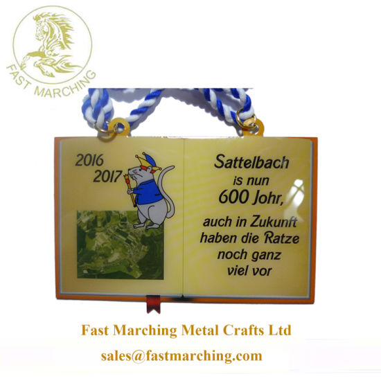 Custom Cartoon Award Ribbons Kids Football Printing Medals for Sports