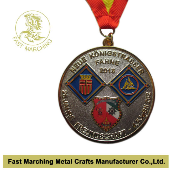 Custom Germany 3D Souvenir Medallion Trophy Strap Gold Silver Medal