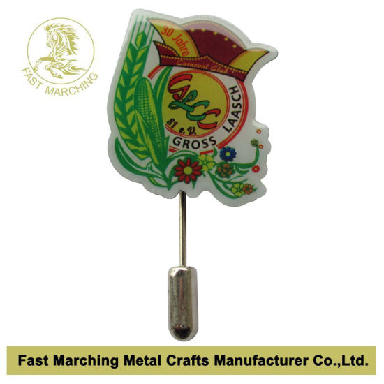 Custom Stainless Steel Printed Event Souvenir Lapel Pin Emblem Badge