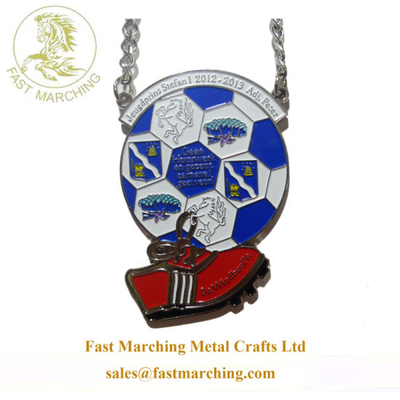 Customised Trophy Cup Soft Enamel Football Medal for Sports Day